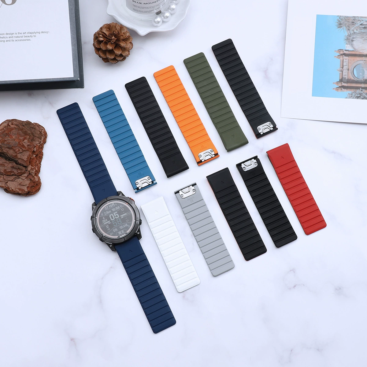 Silicone Magnetic Watch Strap For Garmin Watch