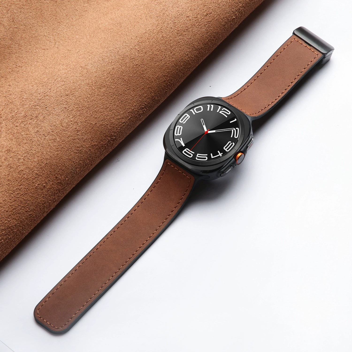 Silicone Magnetic Leather Strap For Samsung Watch 7 Ultra/7 6 4 5 Pro