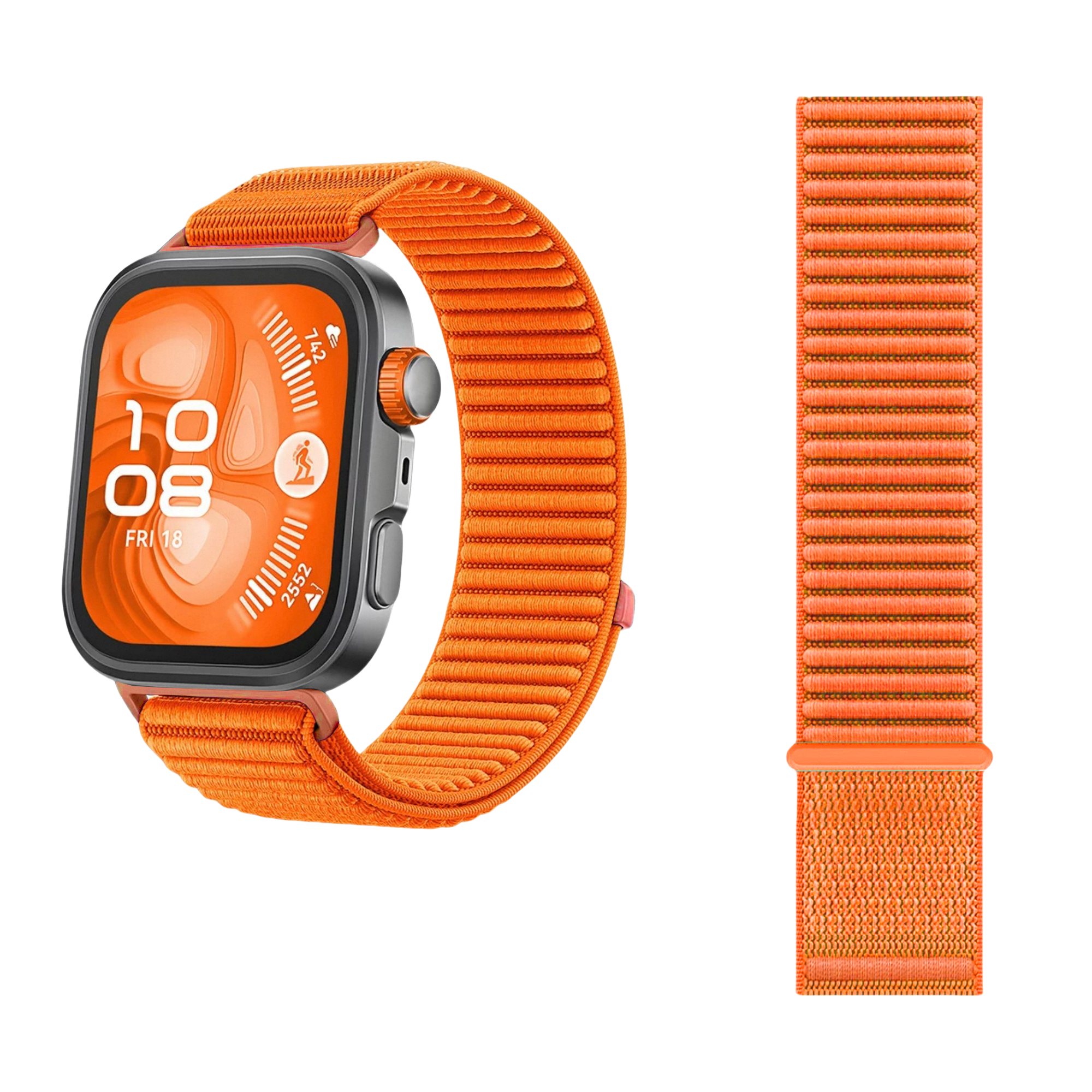 Wilderness Mountain Nylon Strap for Apple Watch – Breathable Woven Band with Buckle