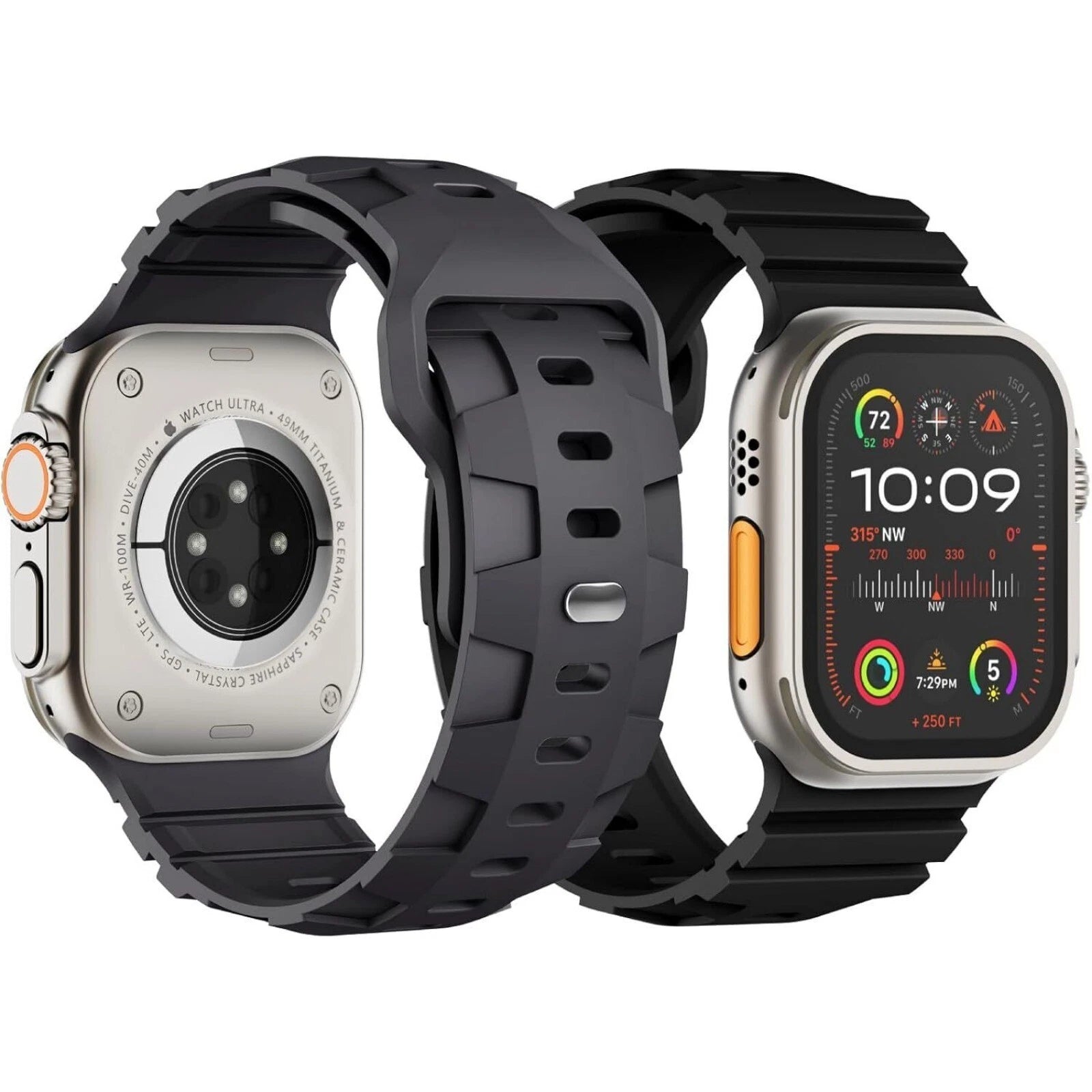 Wide Wristband Silicone Strap For Apple Watch