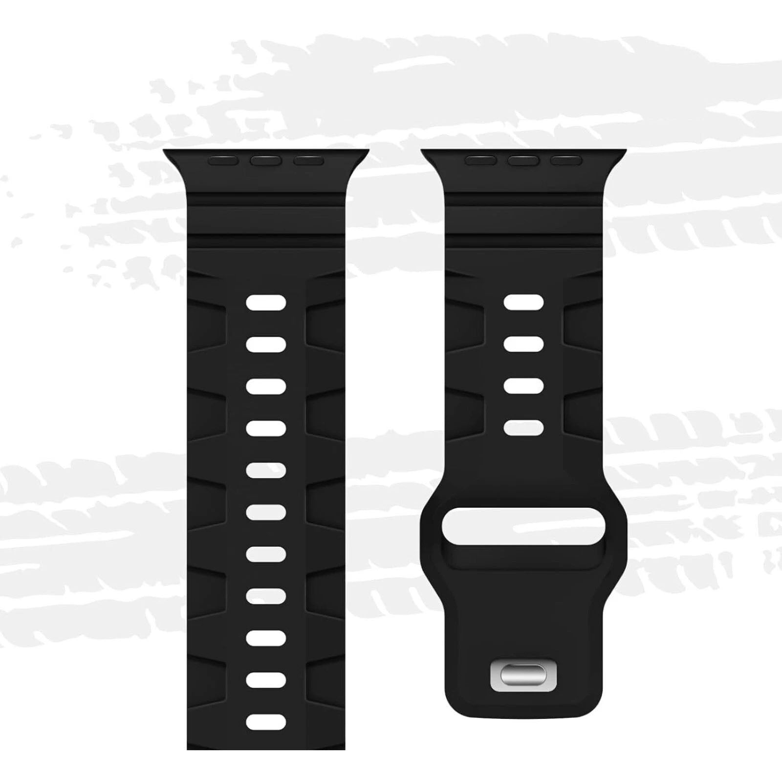 Wide Wristband Silicone Strap For Apple Watch