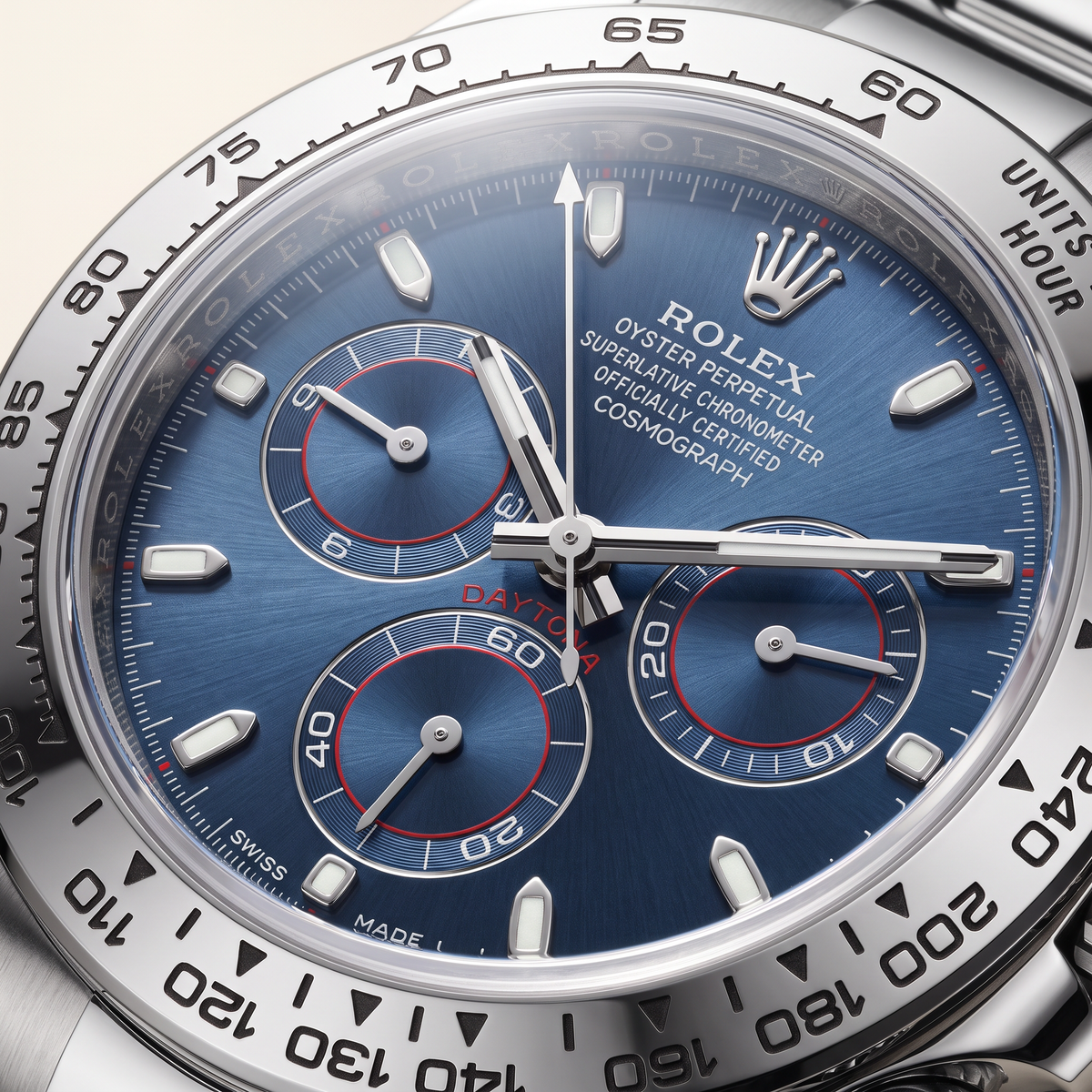 Cosmograph Daytona Blue Dial Oyster Men's Watch