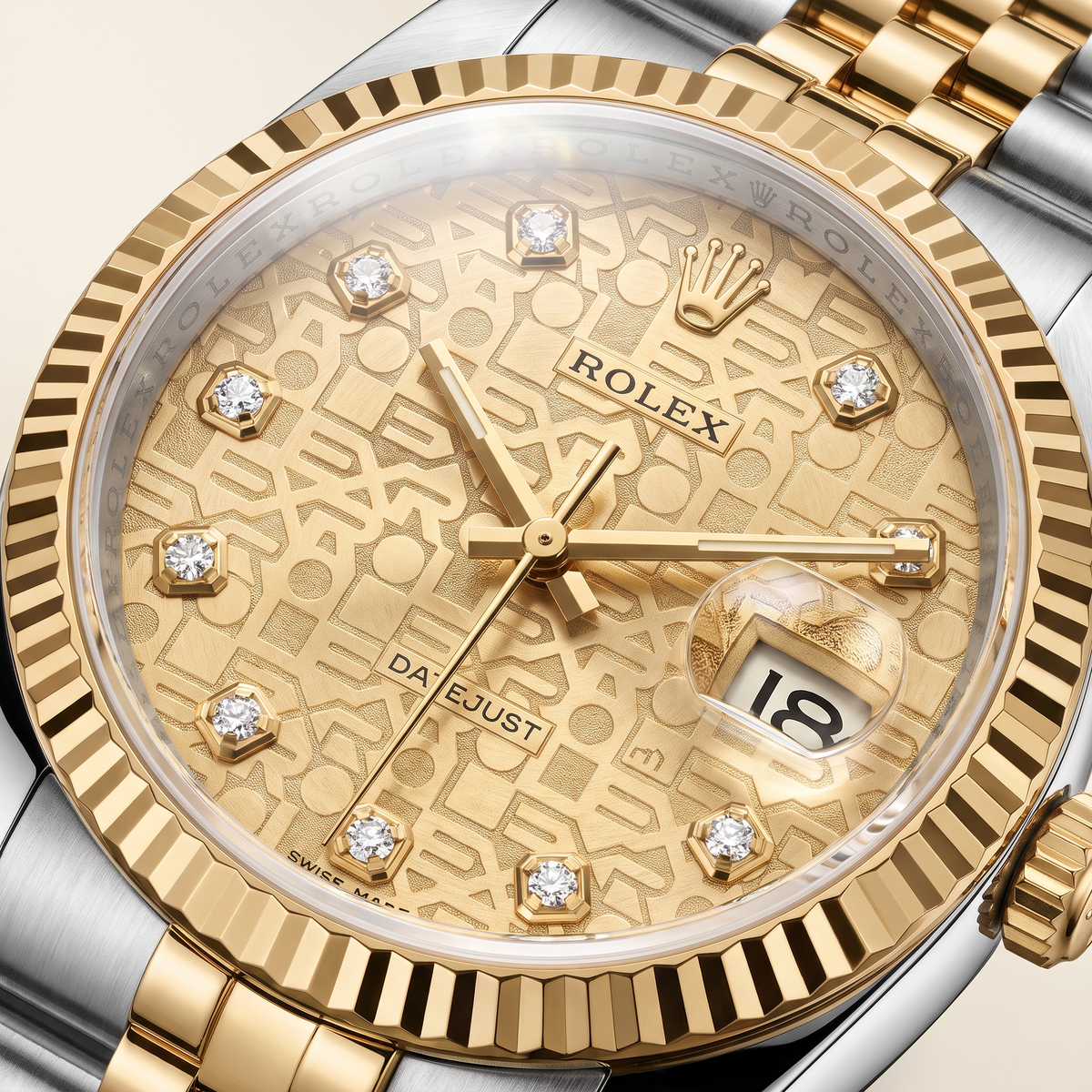 Datejust Golden Computer Dial Stainless Steel Automatic Watch