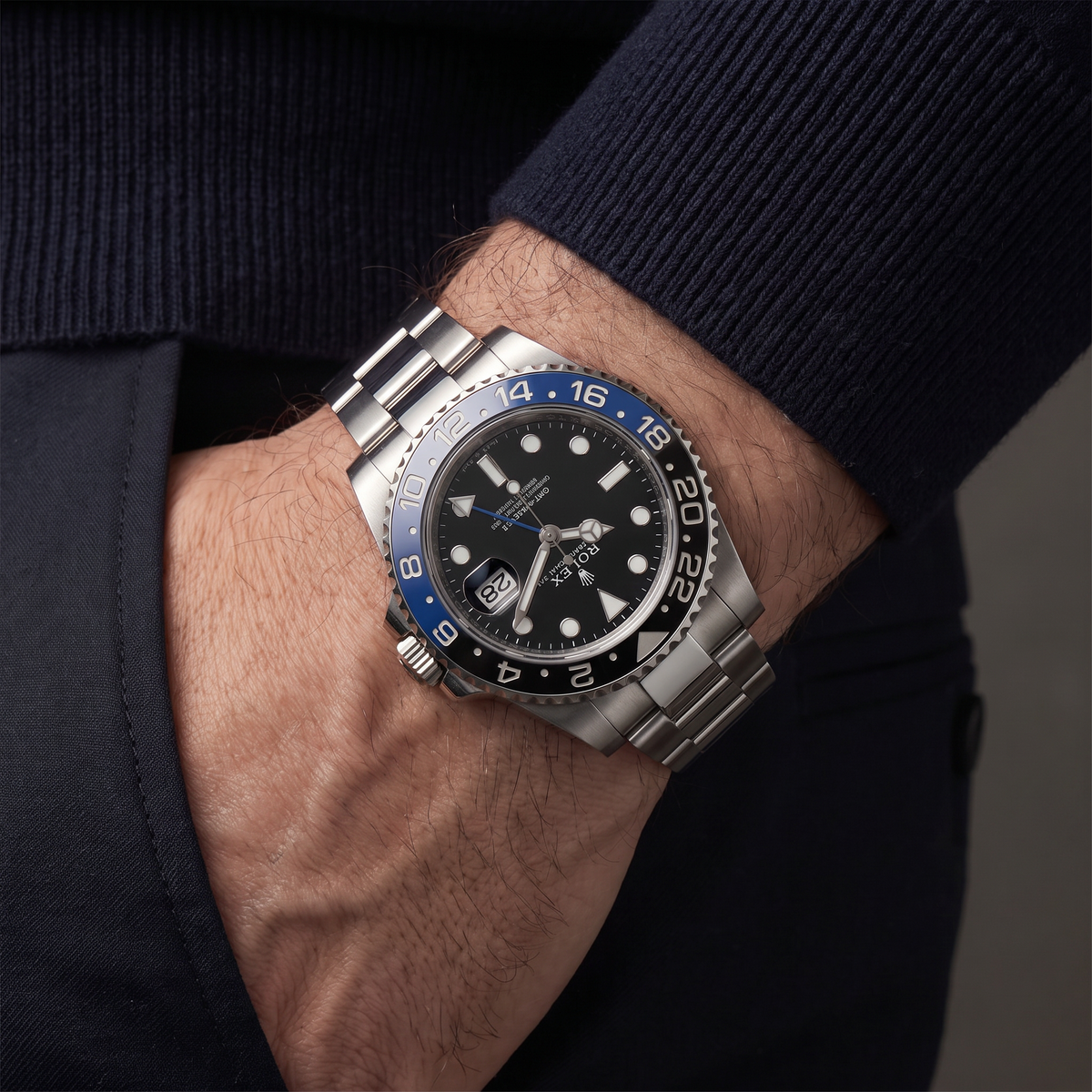 GMT-Master II 116710 Black Blue Batman Bezel Automatic Men's Watch