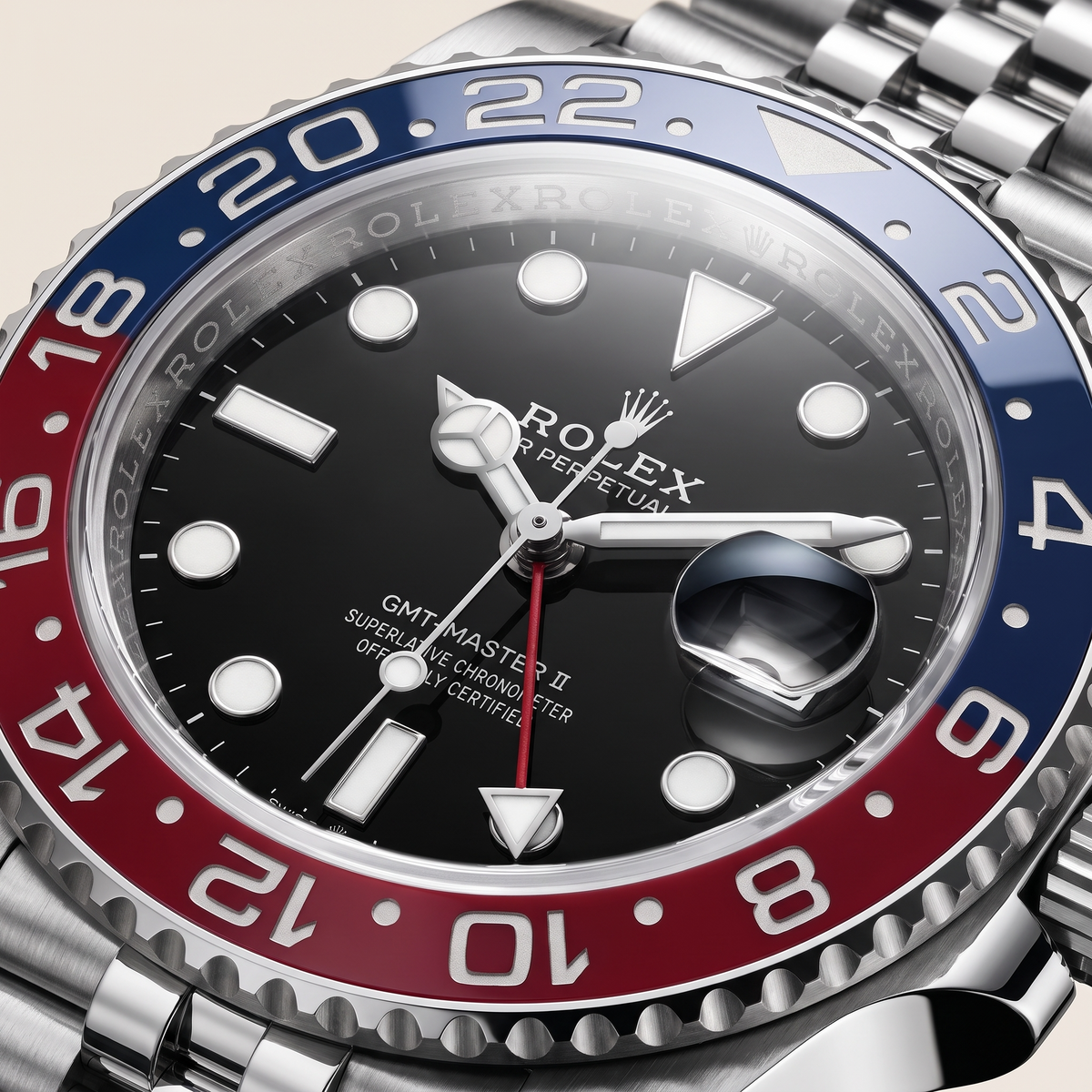 GMT-Master II 126710 Blue Red Pepsi Bezel Jubilee Automatic Men's Watch