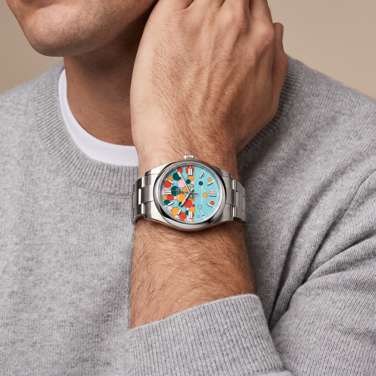 Oyster Perpetual Celebration Dial Steel Men's Watch