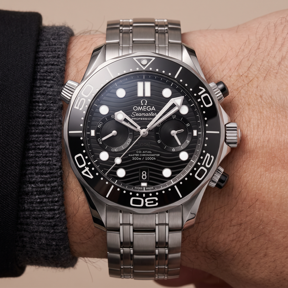 Seamaster Diver 300M Black Dial Stainless Steel Men's Watch
