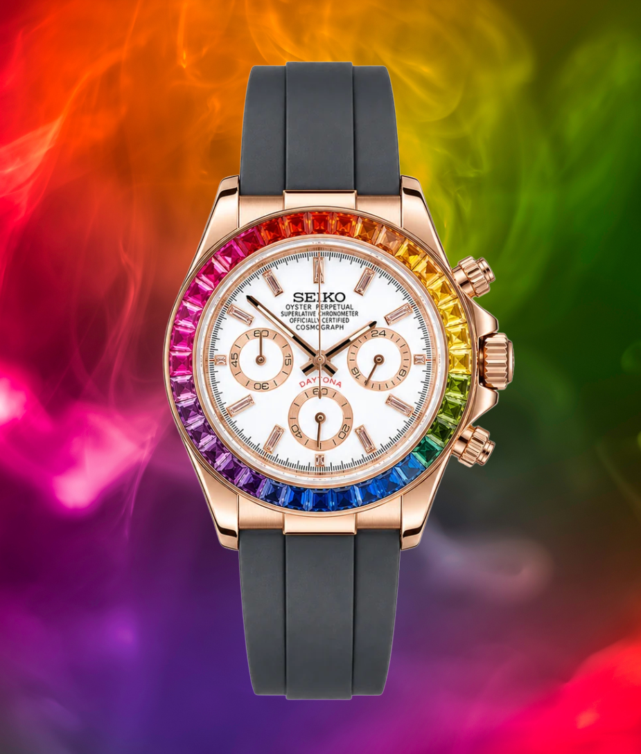 Seiko Mod Daytona Rainbow White