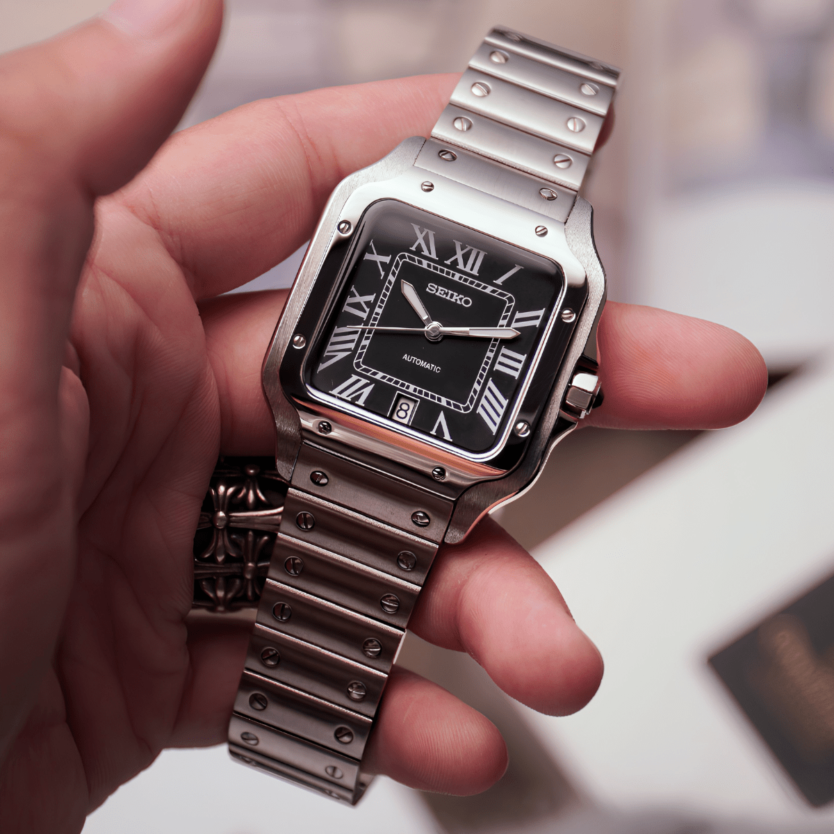 Seiko Mod Santos Black