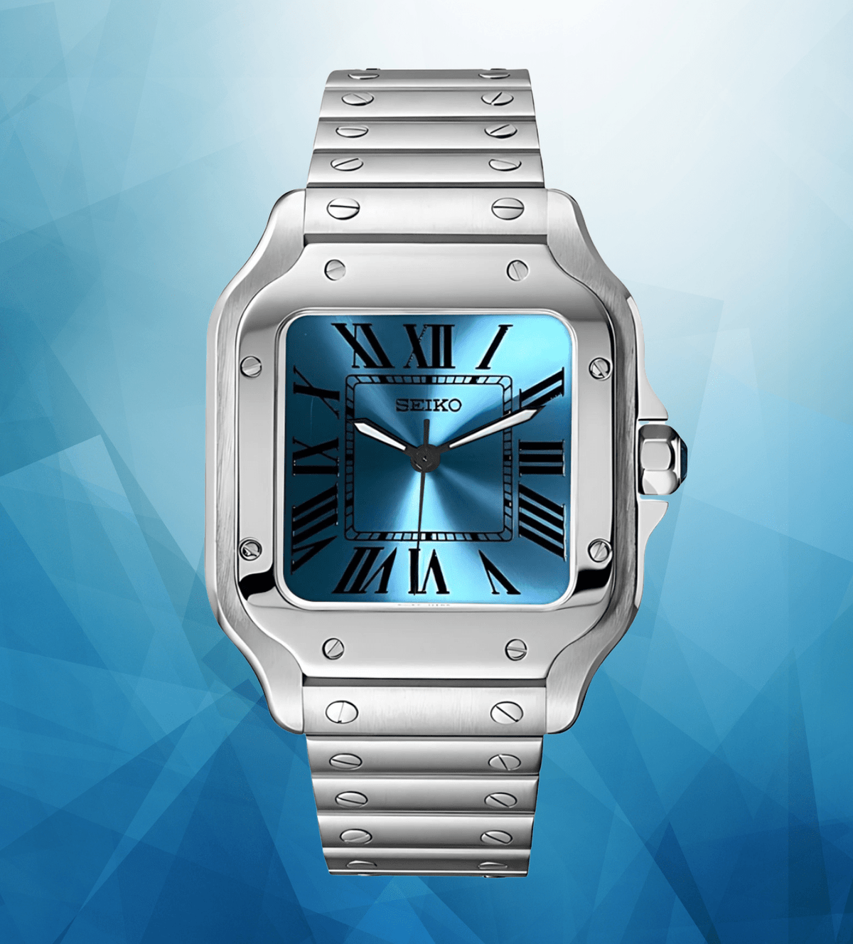 Seiko Mod Santos Ice Blue