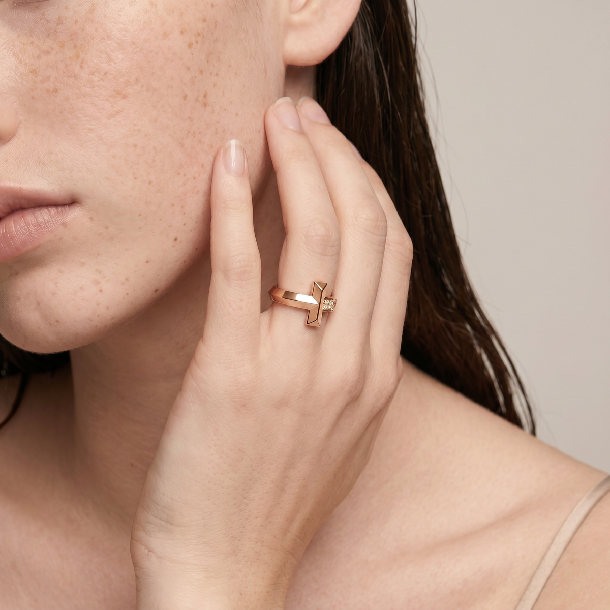 T1 Sparkle Pavé Diamonds Band Ring
