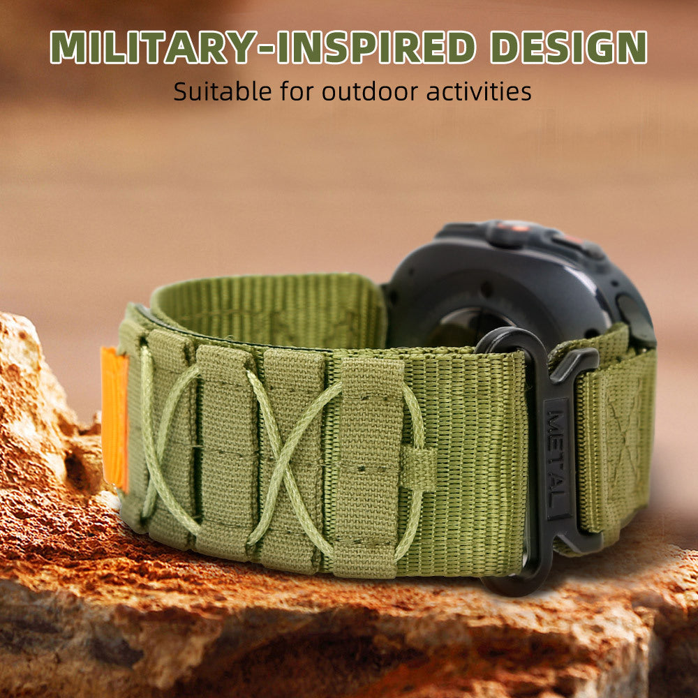 Nylon Canvas Loop Velcro Strap For Samsung Galaxy Watch Ultra/4 5 6 7 Pro