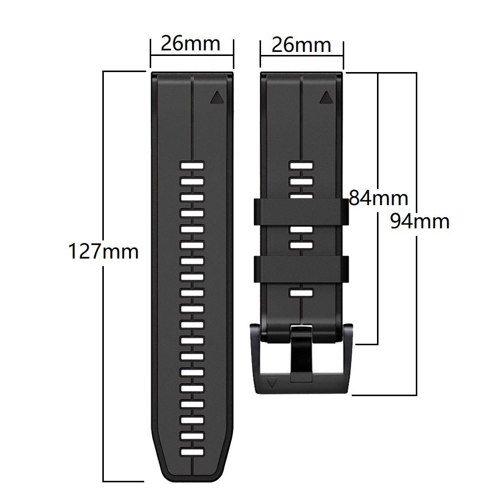 Soft Silicone Strap for Garmin Fenix 8/7X/Fenix 6X 5X
