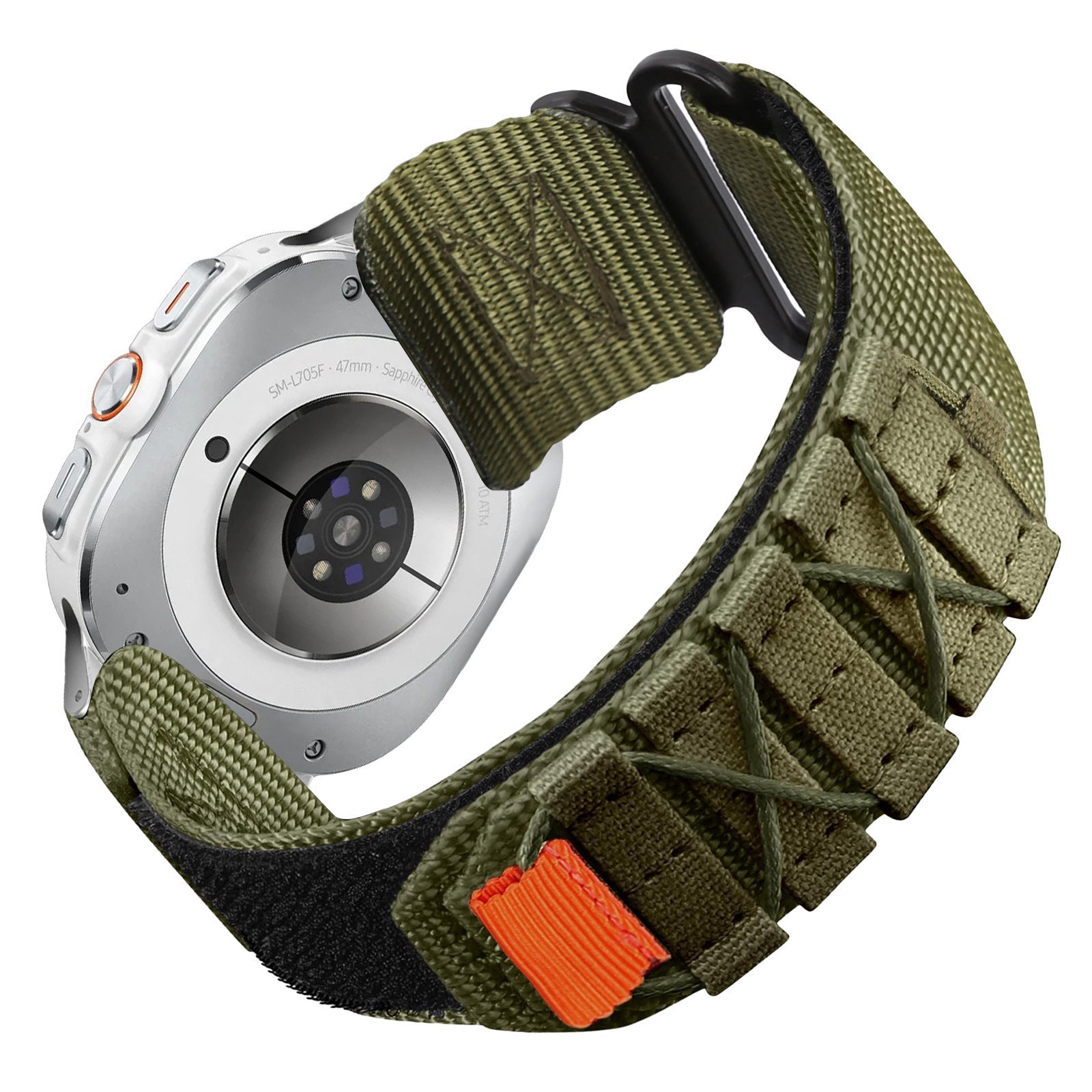 Nylon Canvas Loop Velcro Strap For Samsung Galaxy Watch Ultra/4 5 6 7 Pro