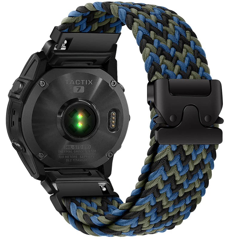 Nylon Braided Band For Garmin Fenix 6X 6 Pro 8 7 7X 5 5X Plus