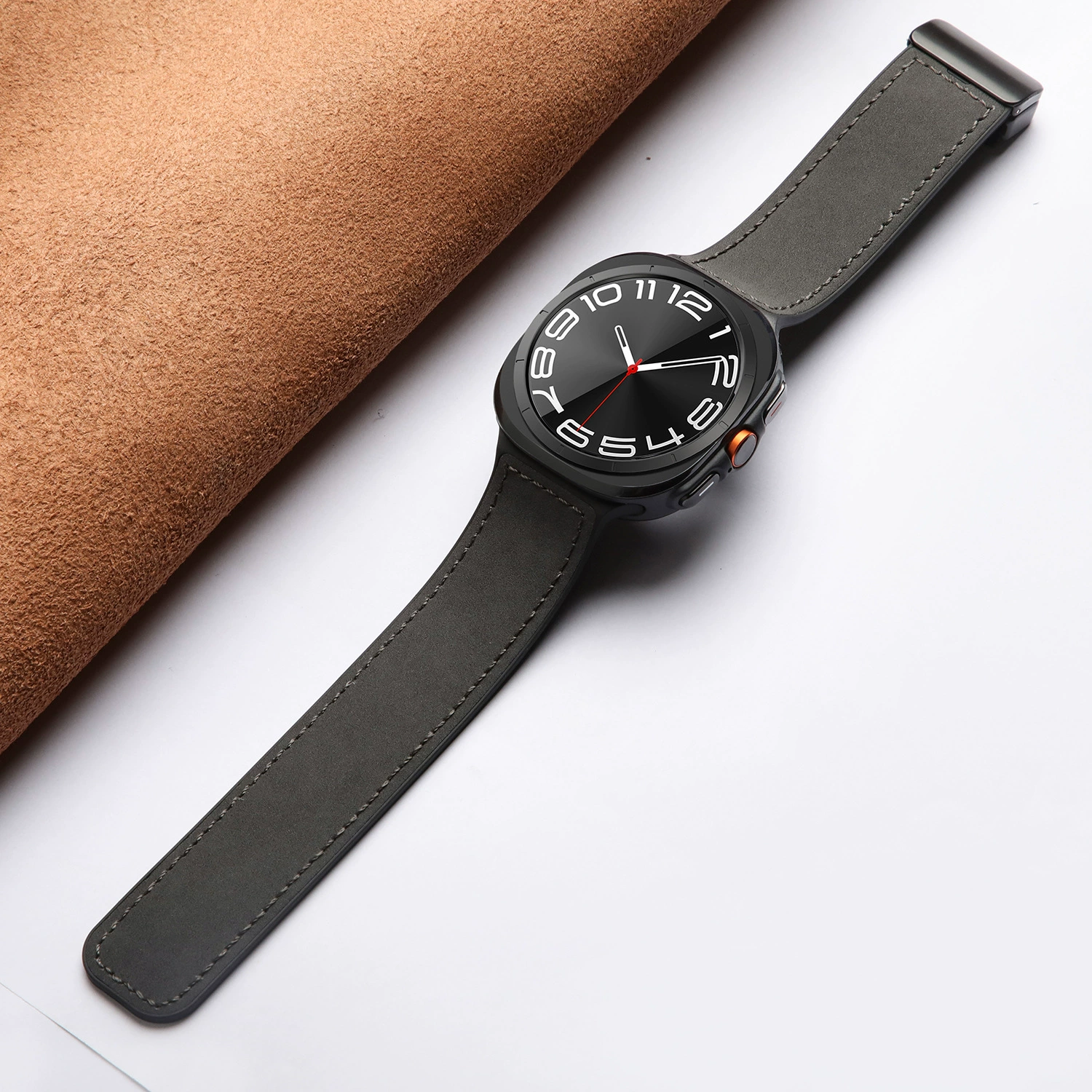 Silicone Magnetic Leather Strap For Samsung Watch 7 Ultra/7 6 4 5 Pro