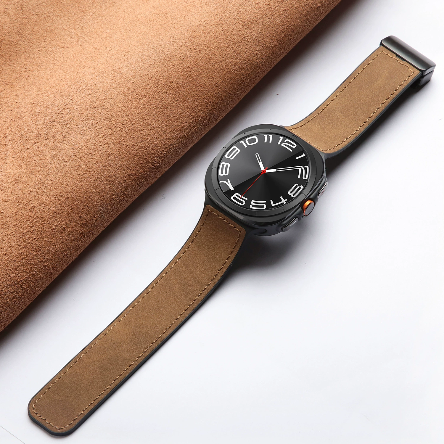 Silicone Magnetic Leather Strap For Samsung Watch 7 Ultra/7 6 4 5 Pro