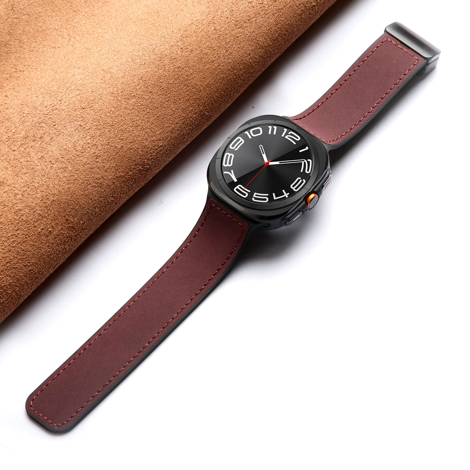 Silicone Magnetic Leather Strap For Samsung Watch 7 Ultra/7 6 4 5 Pro