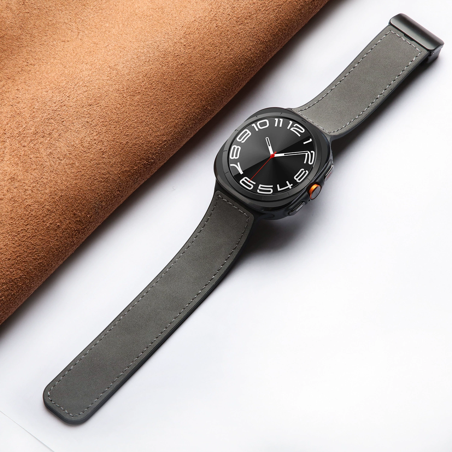 Silicone Magnetic Leather Strap For Samsung Watch 7 Ultra/7 6 4 5 Pro