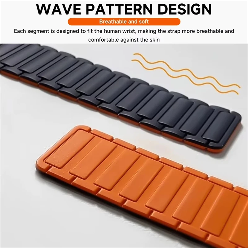 Sports Silicone Magnetic Band For Samsung Galaxy Watch Ultra/7/6/5/4