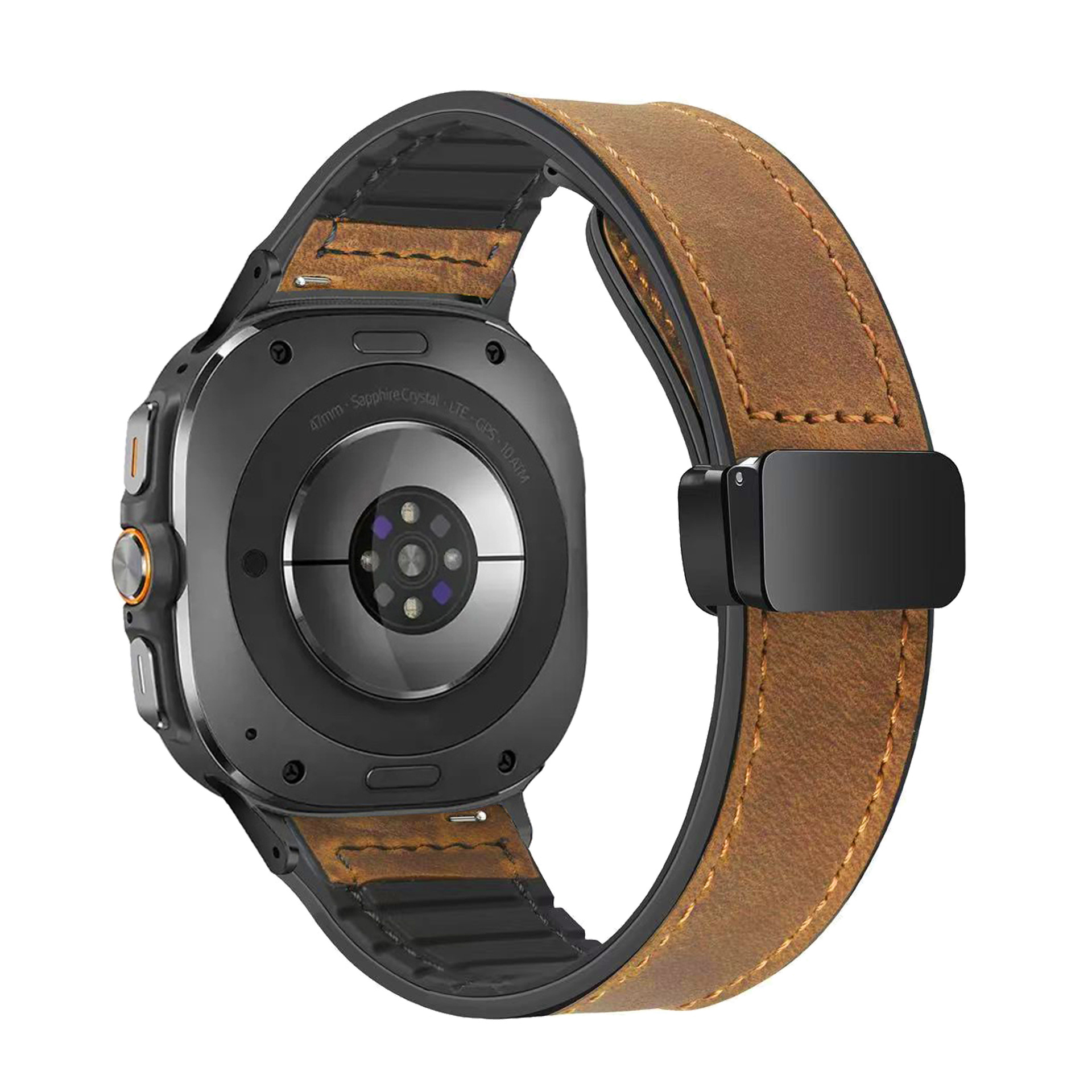 Silicone Magnetic Leather Strap For Samsung Watch 7 Ultra/7 6 4 5 Pro