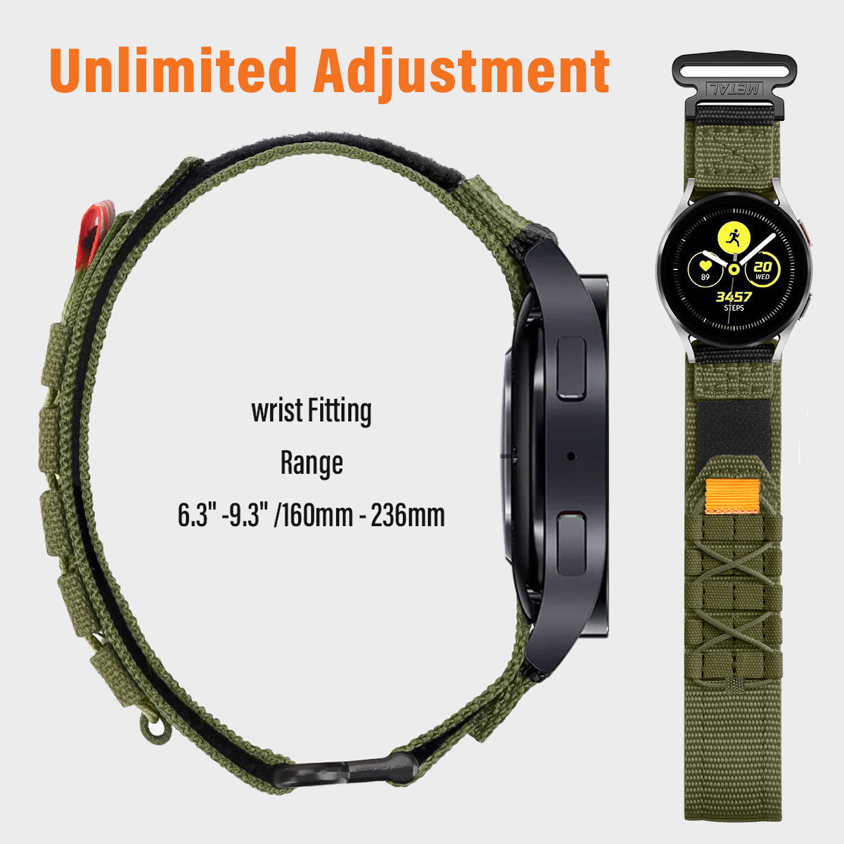 Nylon Trail Loop Watch Band Strap For Samsung Galaxy Watch4 5 6 7 Pro