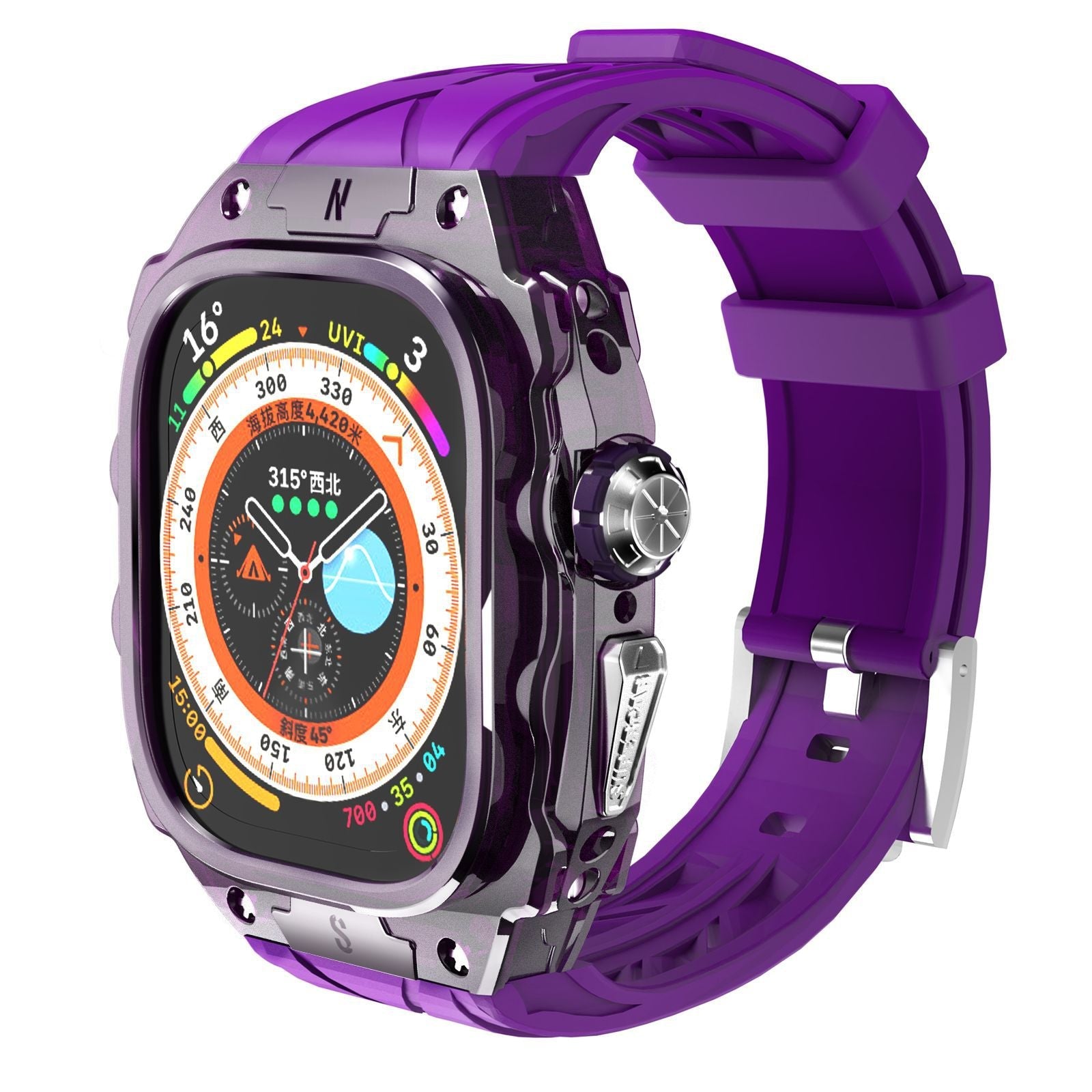 FS91 Luxury Translucent Smartwatch Case for Apple Watch Ultra-49mm