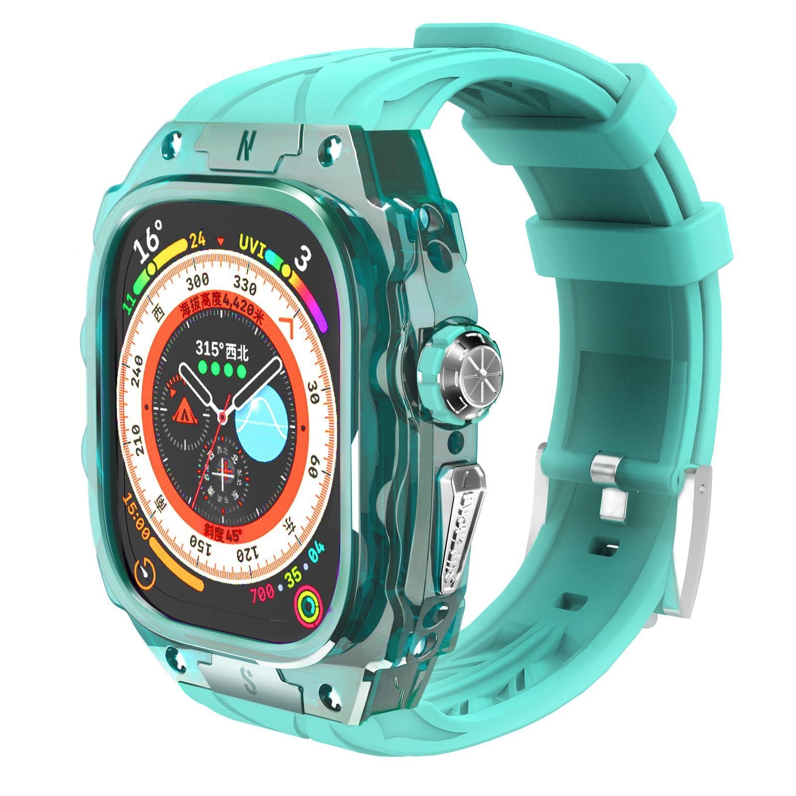 FS91 Luxury Translucent Smartwatch Case for Apple Watch Ultra-49mm