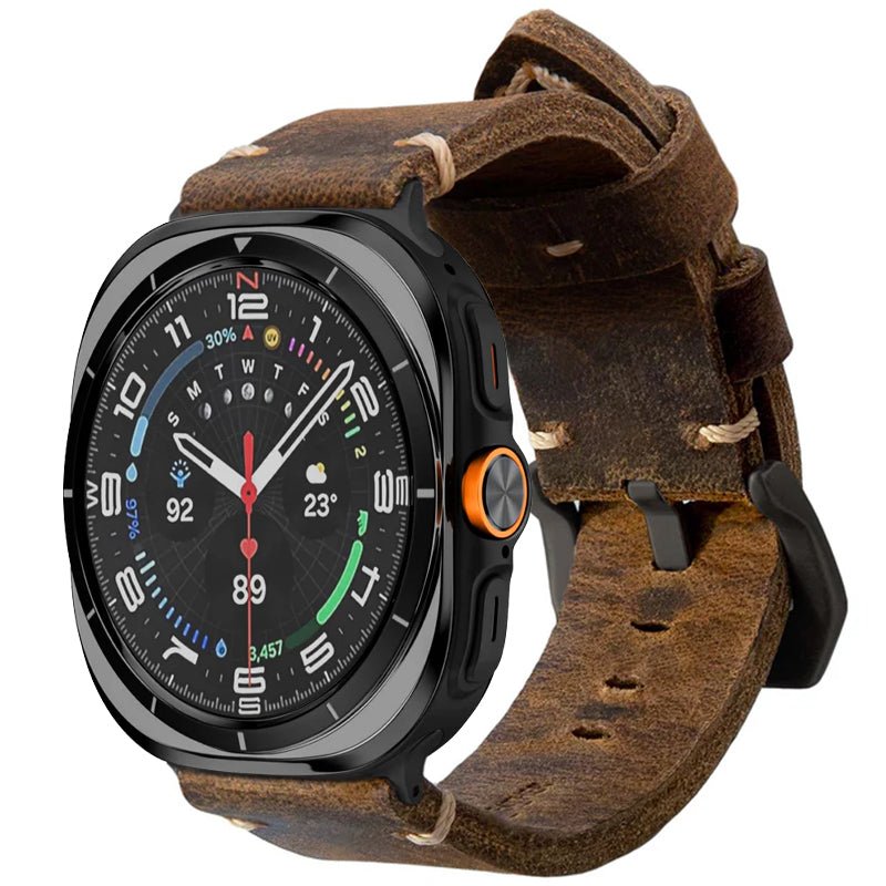 Vintage Leather Band For Samsung Watch Ultra /7/6 /5 Pro/5/4