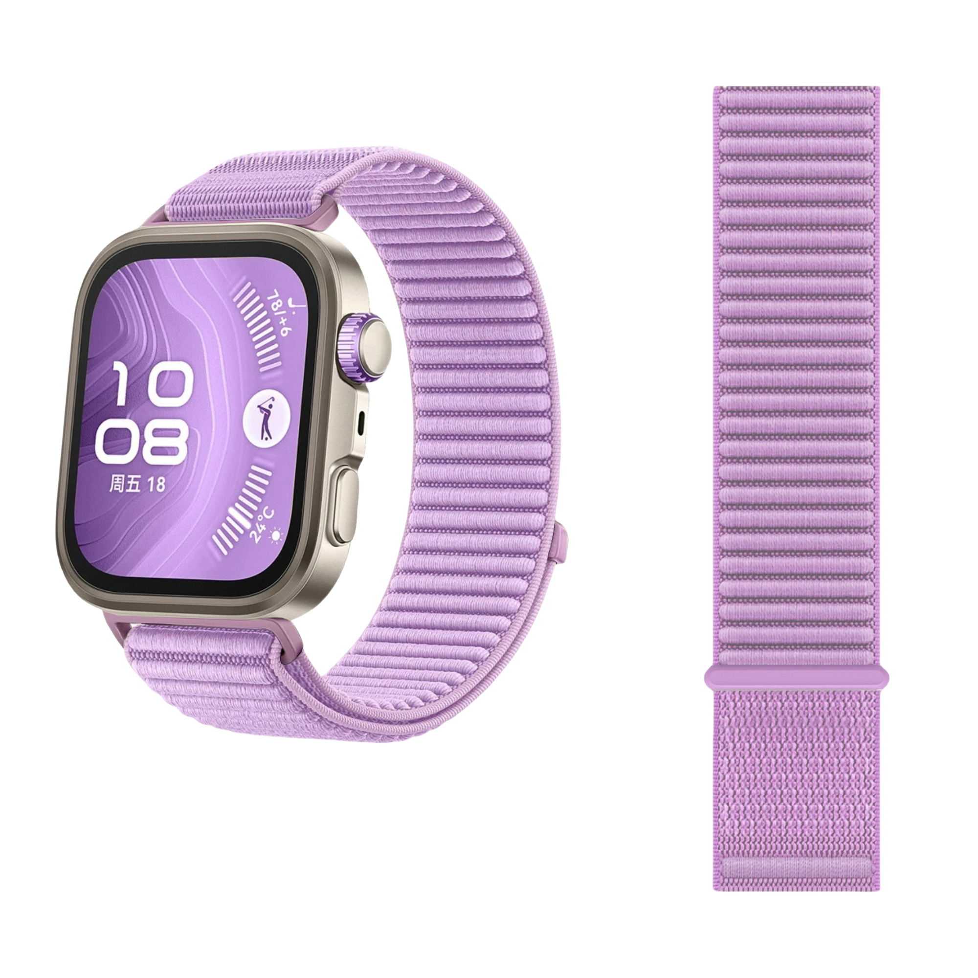 Wilderness Mountain Nylon Strap for Apple Watch – Breathable Woven Band with Buckle