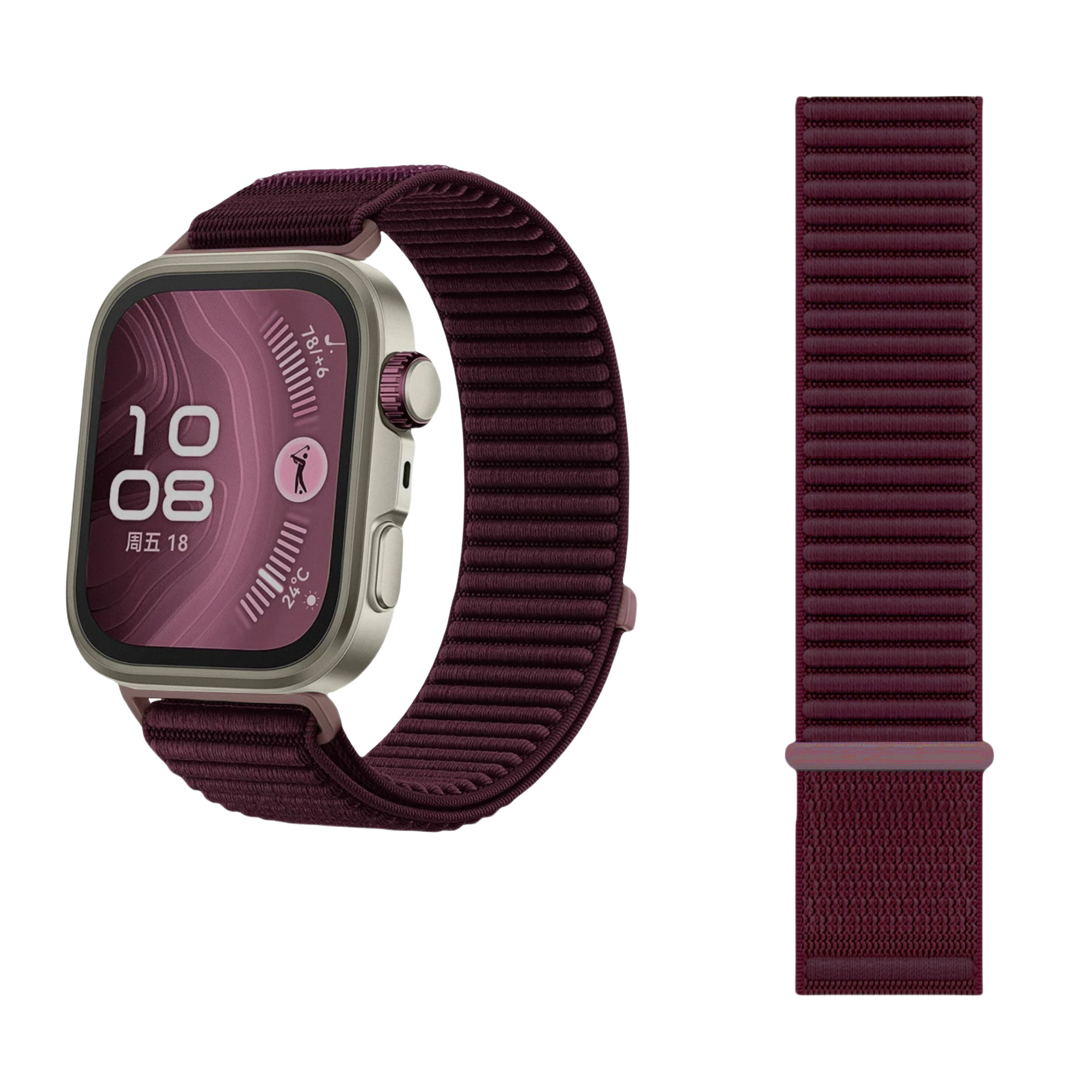 Wilderness Mountain Nylon Strap for Apple Watch – Breathable Woven Band with Buckle