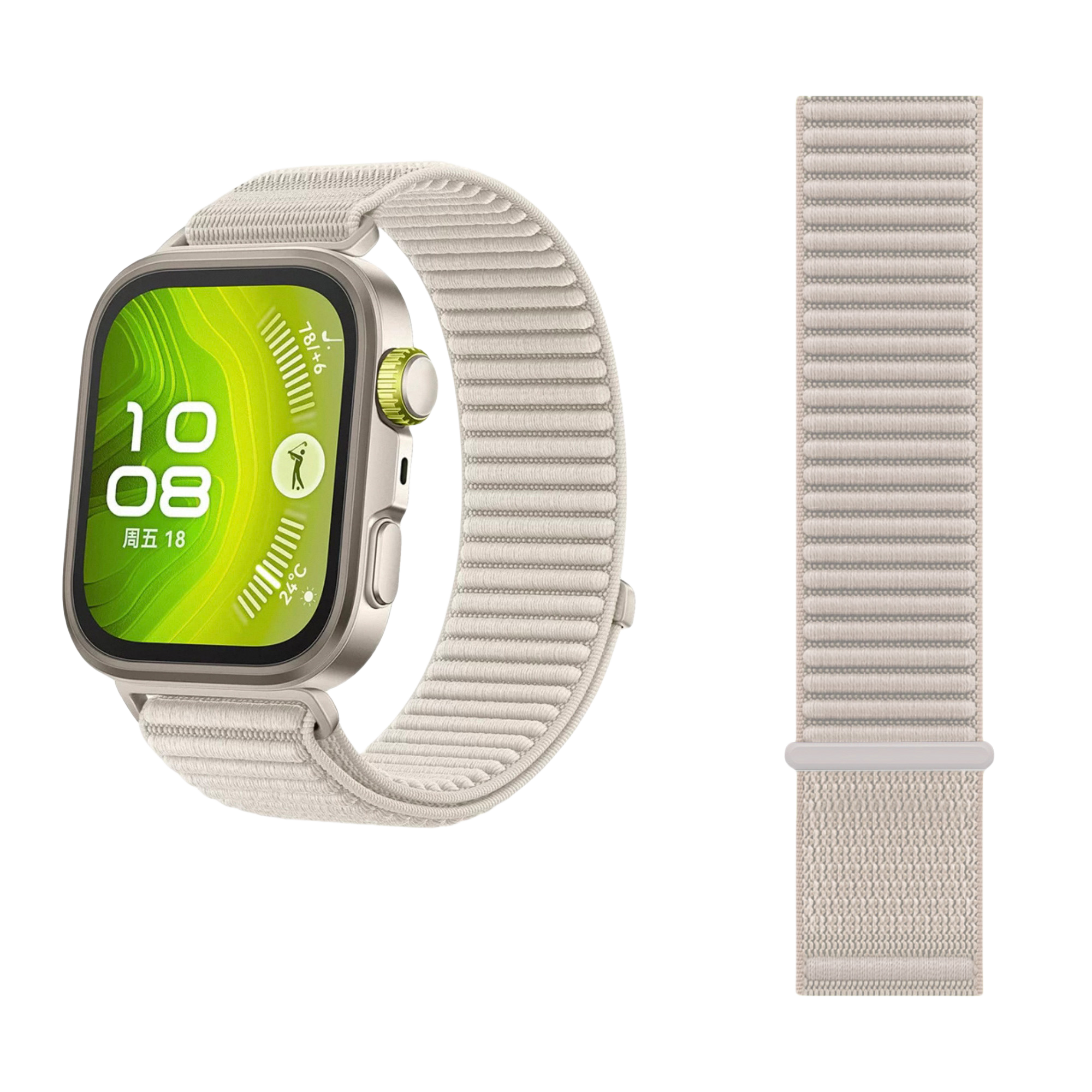 Wilderness Mountain Nylon Strap for Apple Watch – Breathable Woven Band with Buckle