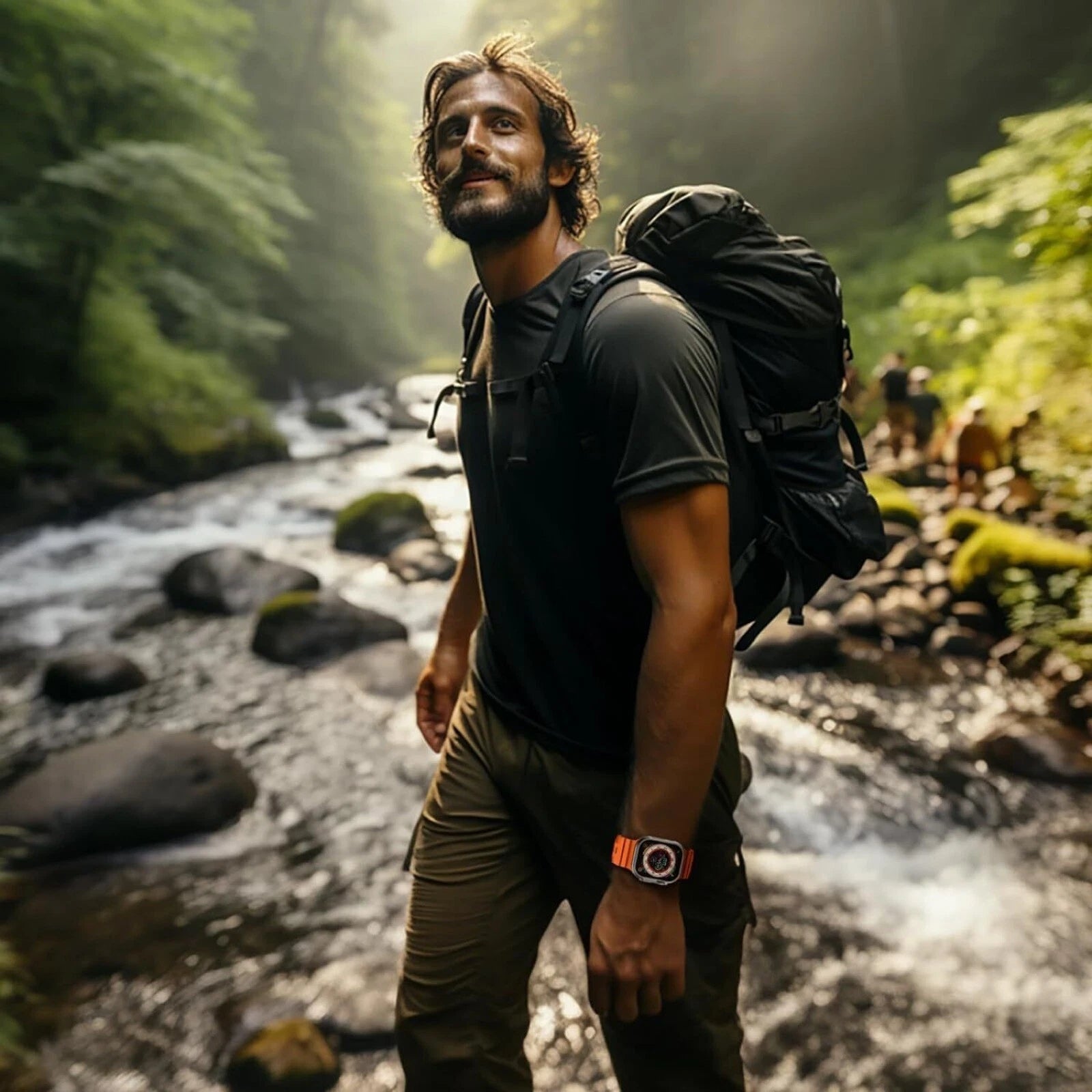 Wide Wristband Silicone Strap For Apple Watch