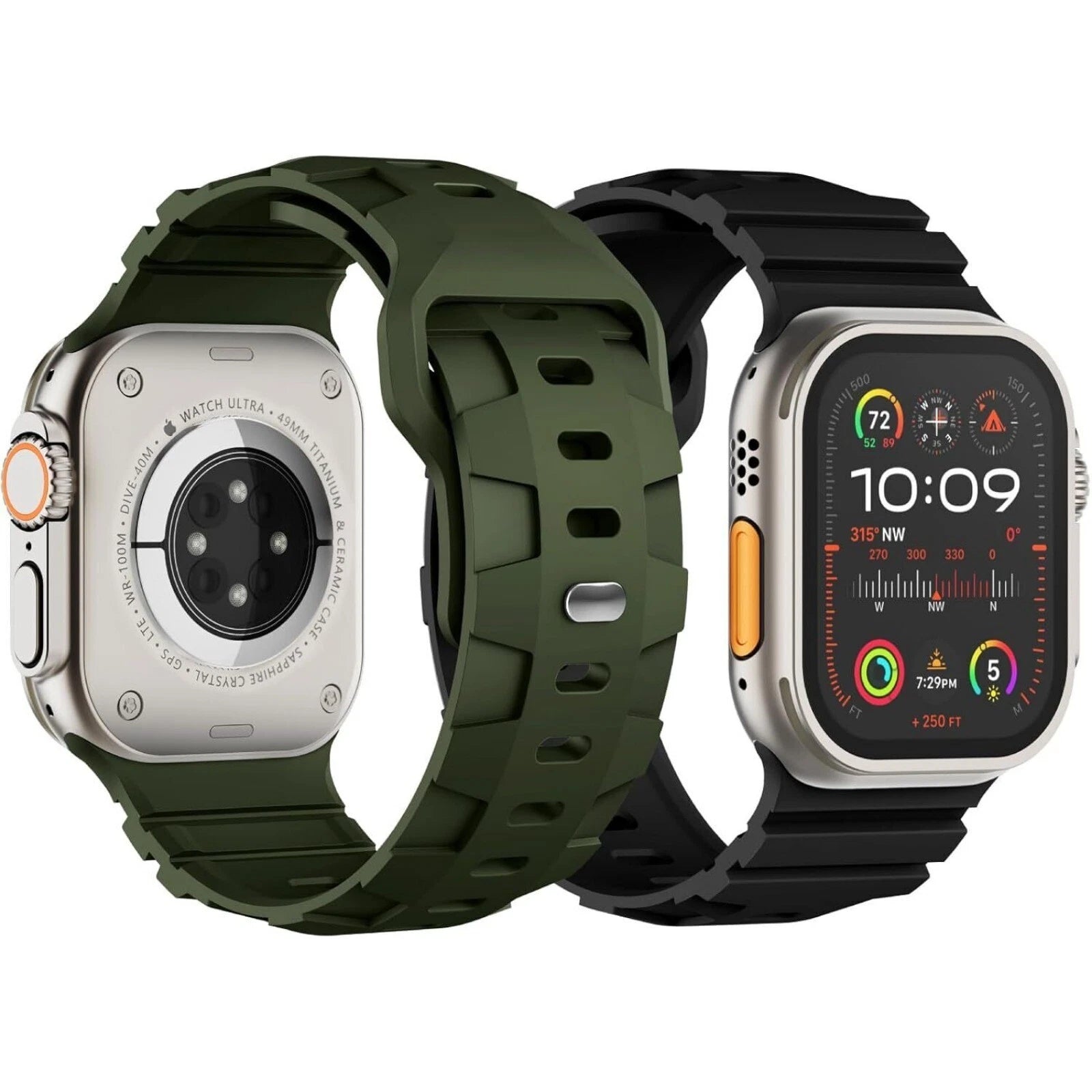 Wide Wristband Silicone Strap For Apple Watch