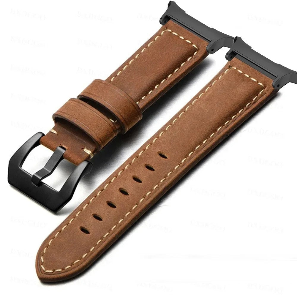 Vintage Frosted Leather For Samsung Galaxy Watch Ultra 47mm