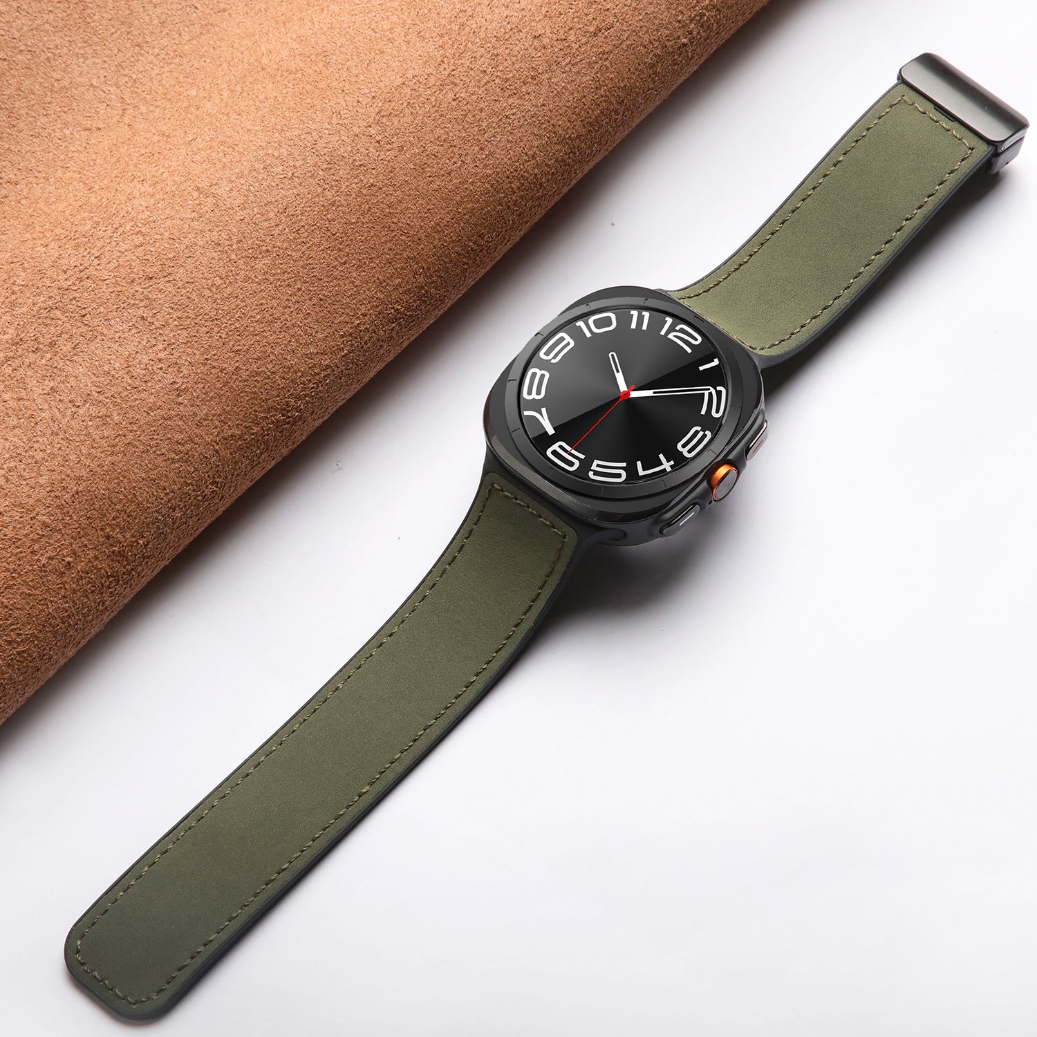 Silicone Magnetic Leather Strap For Samsung Watch 7 Ultra/7 6 4 5 Pro