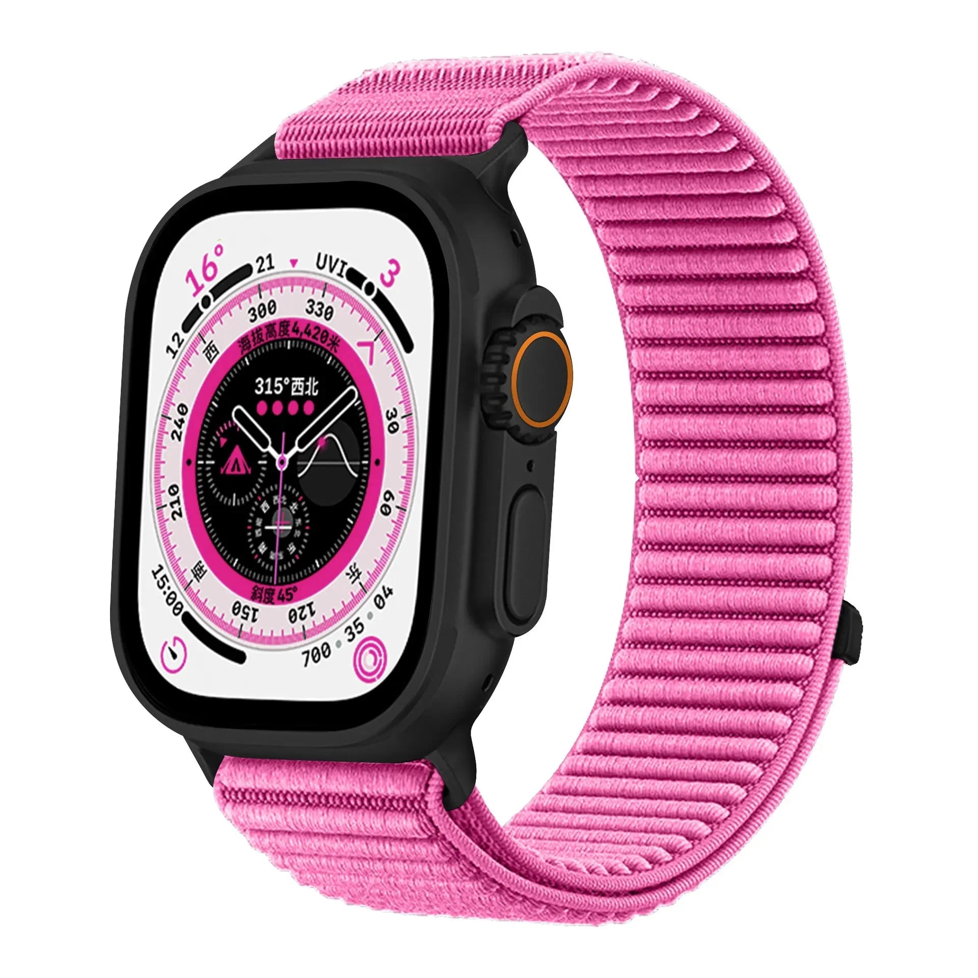 Wilderness Mountain Nylon Strap for Apple Watch – Breathable Woven Band with Buckle