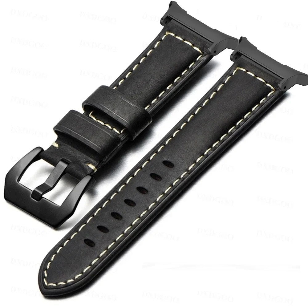 Vintage Frosted Leather For Samsung Galaxy Watch Ultra 47mm