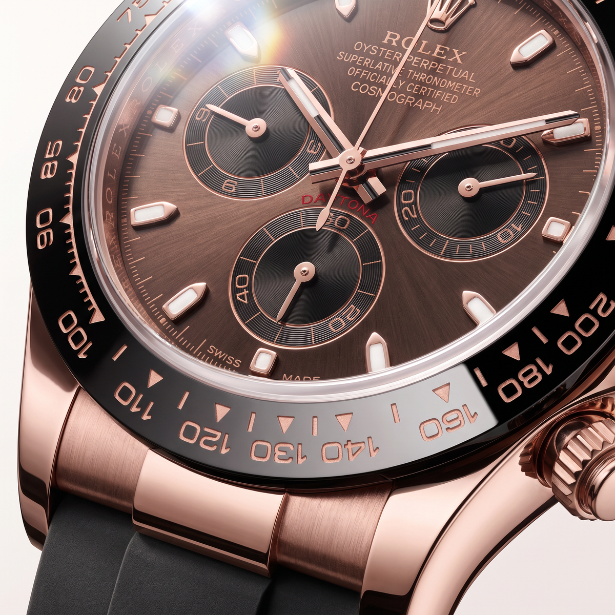 Daytona Rose Gold Oysterflex Chocolate Dial Men's Watch