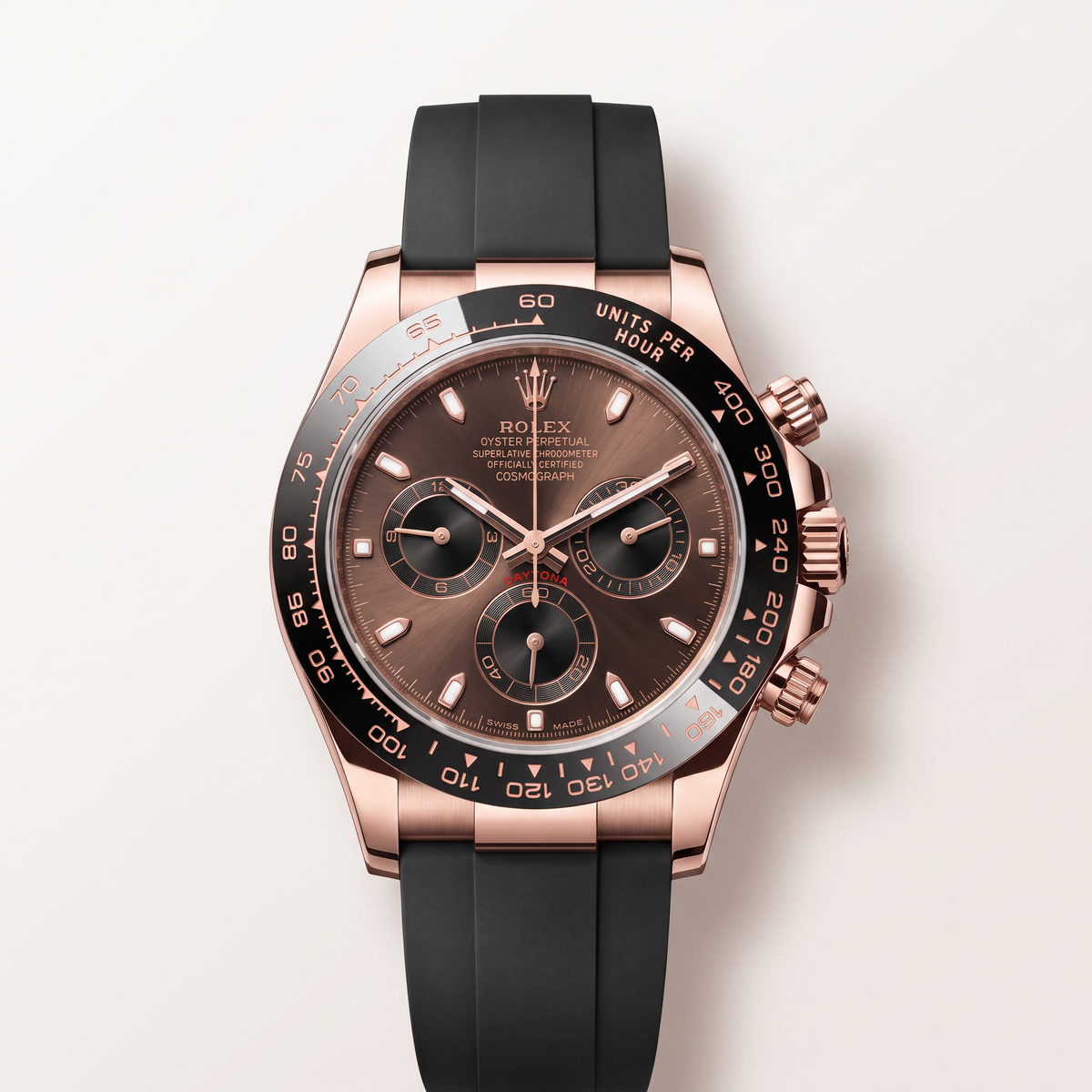 Daytona Rose Gold Oysterflex Chocolate Dial Men's Watch