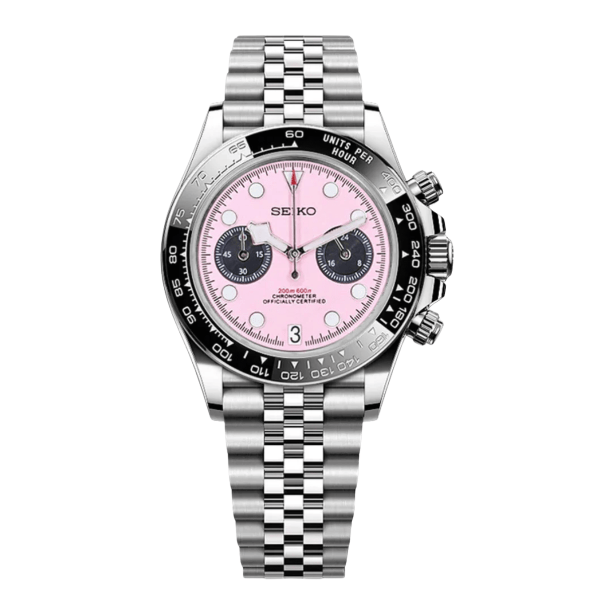 Seiko Mod Black Bay Chrono Pink