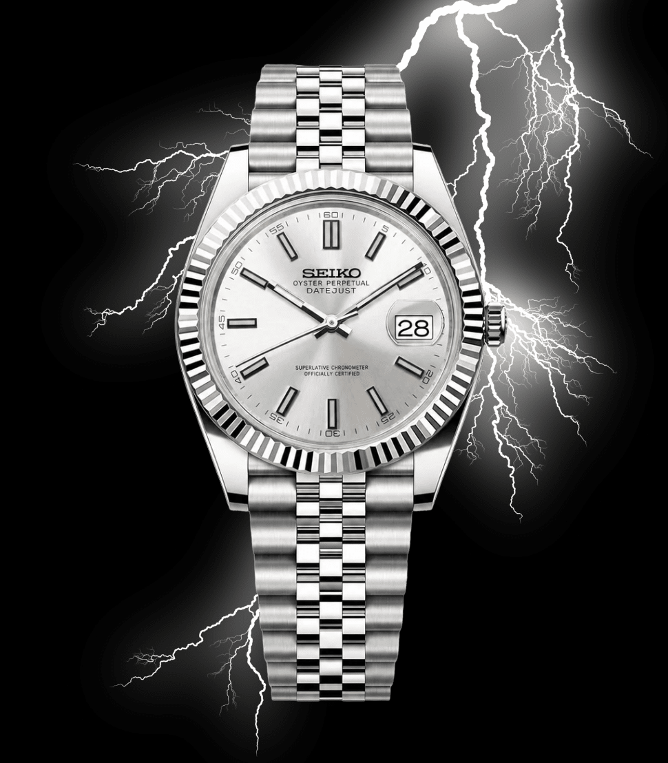 Seiko Mod Datejust Classic Silver