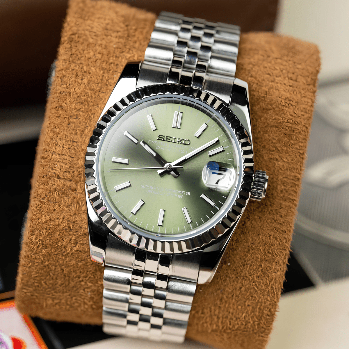 Seiko Mod Datejust Olive
