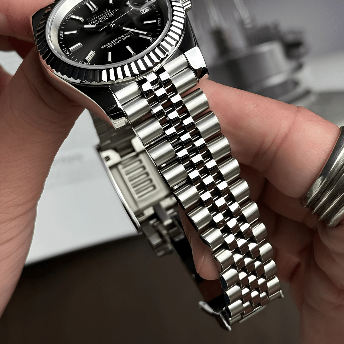 Seiko Mod Datejust "Rhodium"
