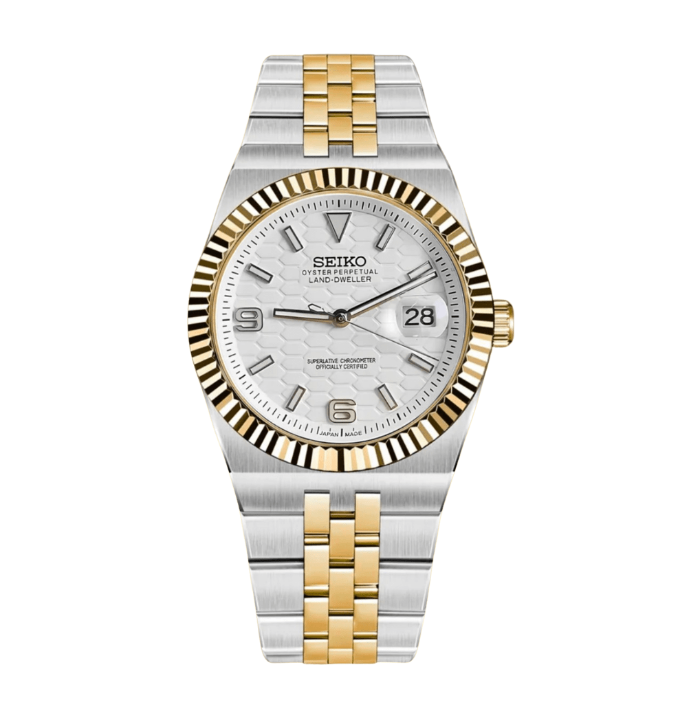 Seiko Mod Land-Dweller Two-tone White