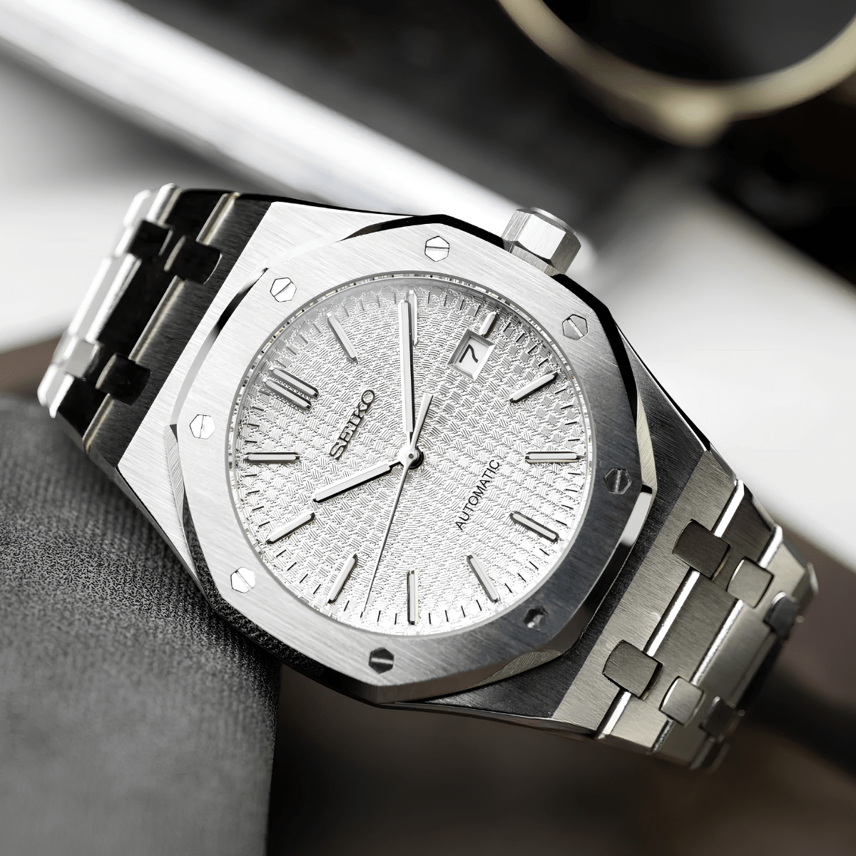 Seiko Mod Royal Oak White