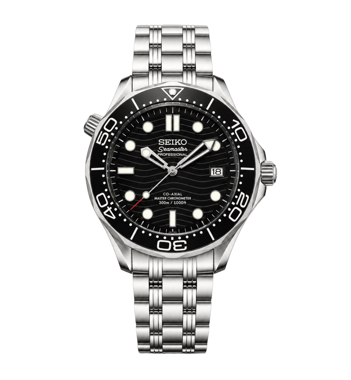 Seiko Mod Seamaster Black