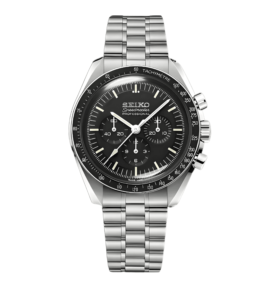 Seiko Mod Speedmaster Black
